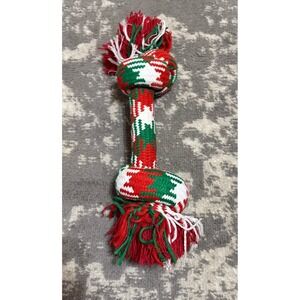 Unbranded Large Red, white & Green Rope Dog Toy